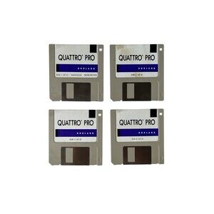 Original 1989 Borland Quattro Pro 3.5 Floppy Disks Purple Variant Rare